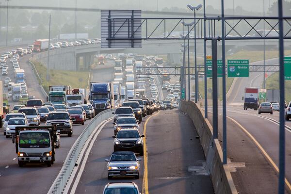 An accident that blocked all lanes on I-85 southbound near Pleasant Hill Road in Gwinnett County, Ga., on July 29, 2015. BRANDEN CAMP/SPECIAL