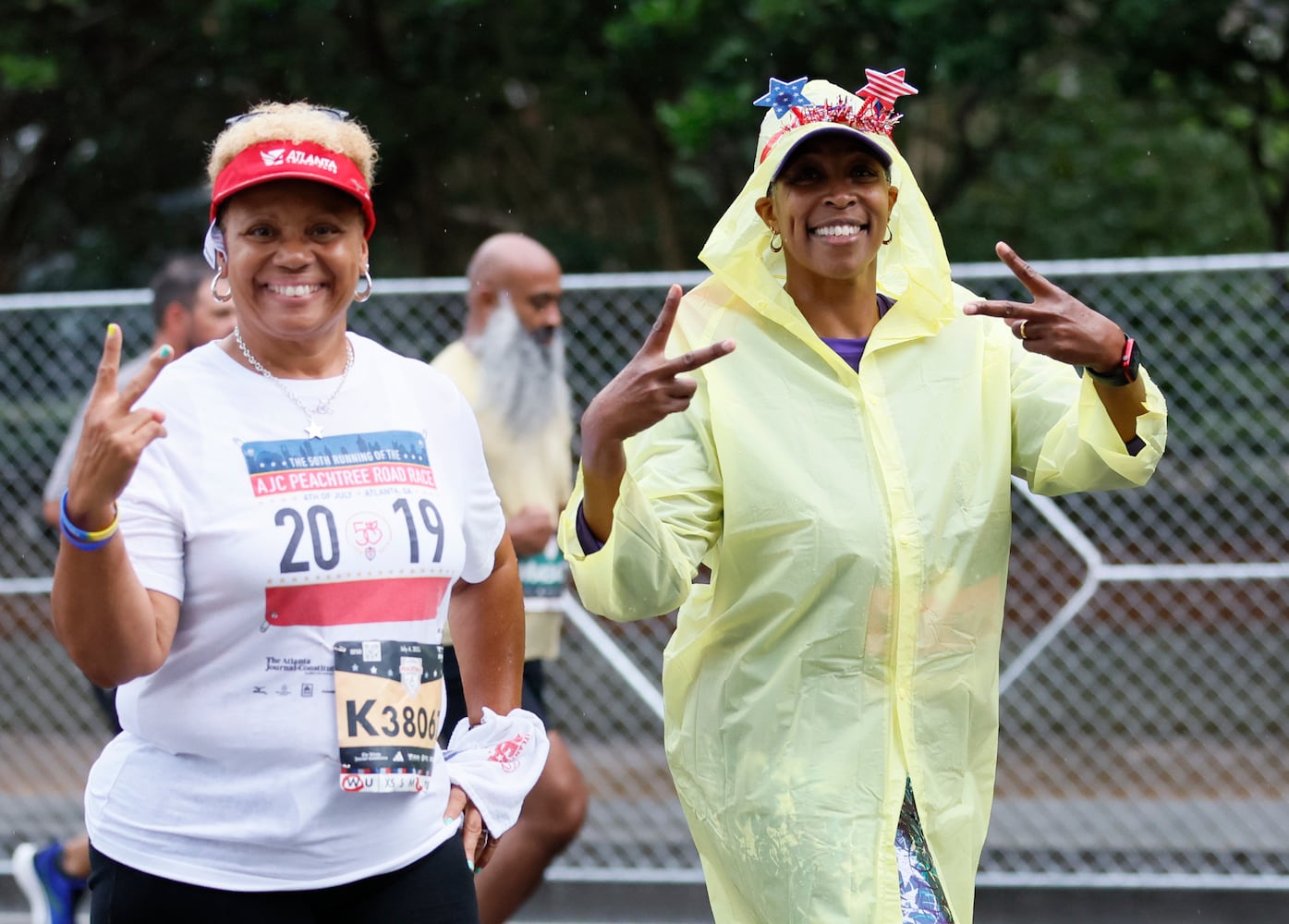 Runners take part in the 54th running of the Atlanta Journal-Constitution Peachtree Road Race in Atlanta on Tuesday, July 4th, 2023.   (Miguel Martinez / Miguel.Martinezjimenez@ajc.com)