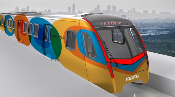 MARTA is seeking public comment on the exterior design of its rail cars. This is one of the "neighborhoods" designs.