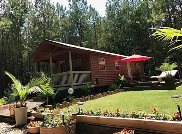 This tiny house is in Bostwick, Georgia, about 60 miles from Atlanta, and is listed for$45,000.