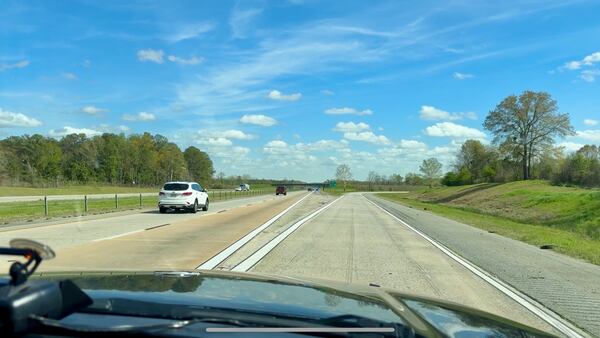 The exit that police hope potential lawbreakers will take, and thus roll right into a license and sobriety checkpoint they set up for one weekend each March along I-16 southeast of Macon. (Joe Kovac Jr. / joe.kovac@ajc.com)