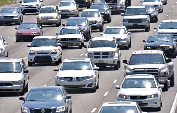 Peak travel times on the roads in advance of Thanksgiving are expected to be Tuesday and Wednesday next week before the holiday. Hyosub Shin/AJC 