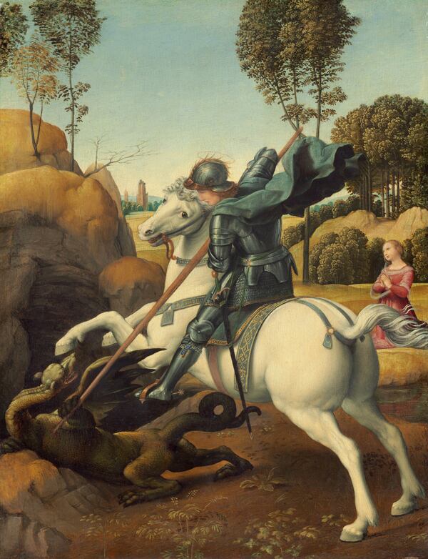 St. George and the dragon by Raphel, circa 1506