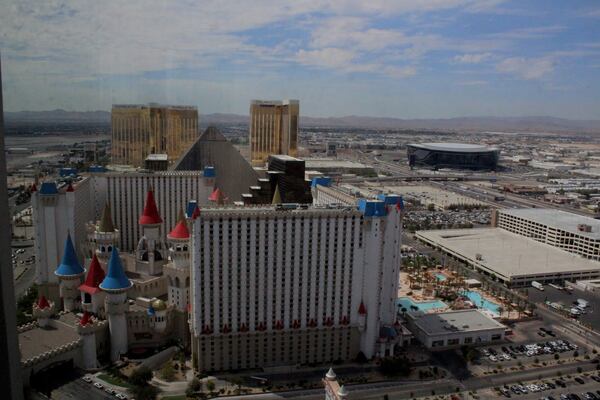 The new, gleaming black Allegiant Stadium, home of the Las Vegas Raiders, won't see any fans for its inaugural season.