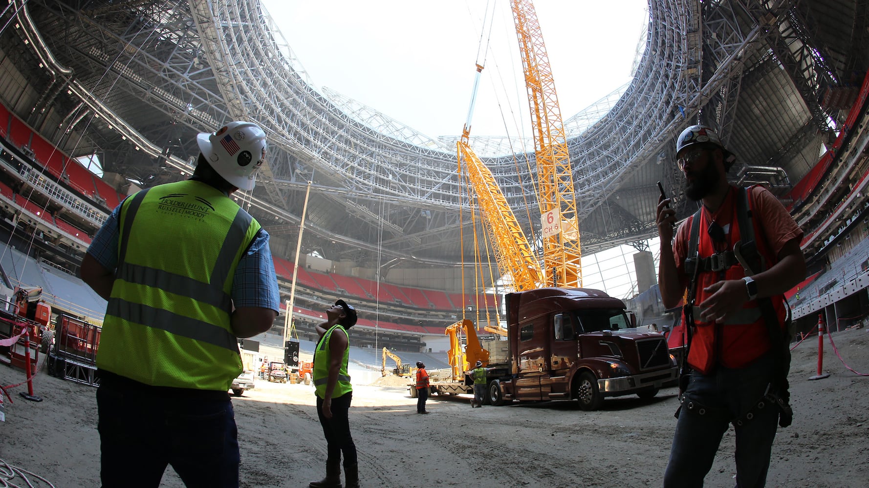 View from atop Mercedes-Benz Stadium