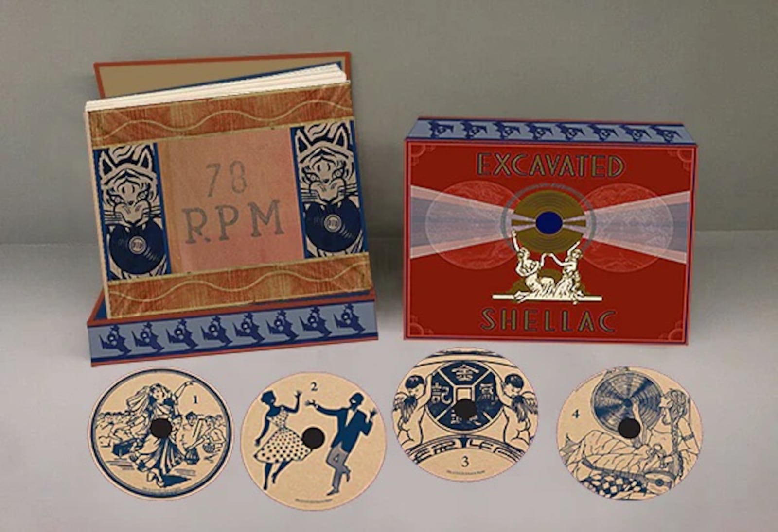 Dust-to-Digital's 2022 boxed set "Excavated Shellac: An Alternative History of the World’s Music." Courtesy of Dust-to-Digital