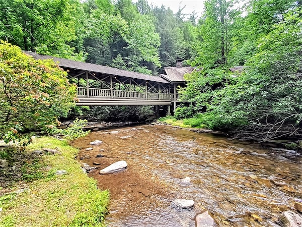 Crystal-clear Dukes Creek flows past Smithgall Cottage inside Smithgall Woods State Park.
(Courtesy of Blake Guthrie)