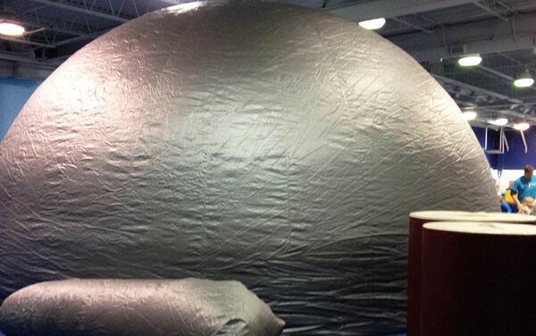 In the StarLab portable planetarium at Chattahoochee Nature Center, kids and parents can learn about the stars and, in particular, the Perseid meteor shower this summer.