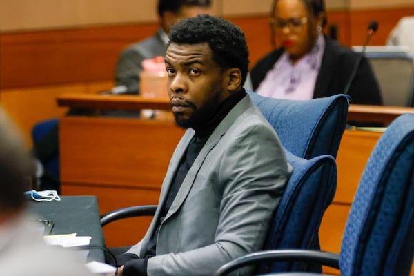 Deamonte Kendrick, looks on during the ongoing "Young Slime Life" gang and racketeering trial in Atlanta. File photo
(Miguel Martinez / AJC)