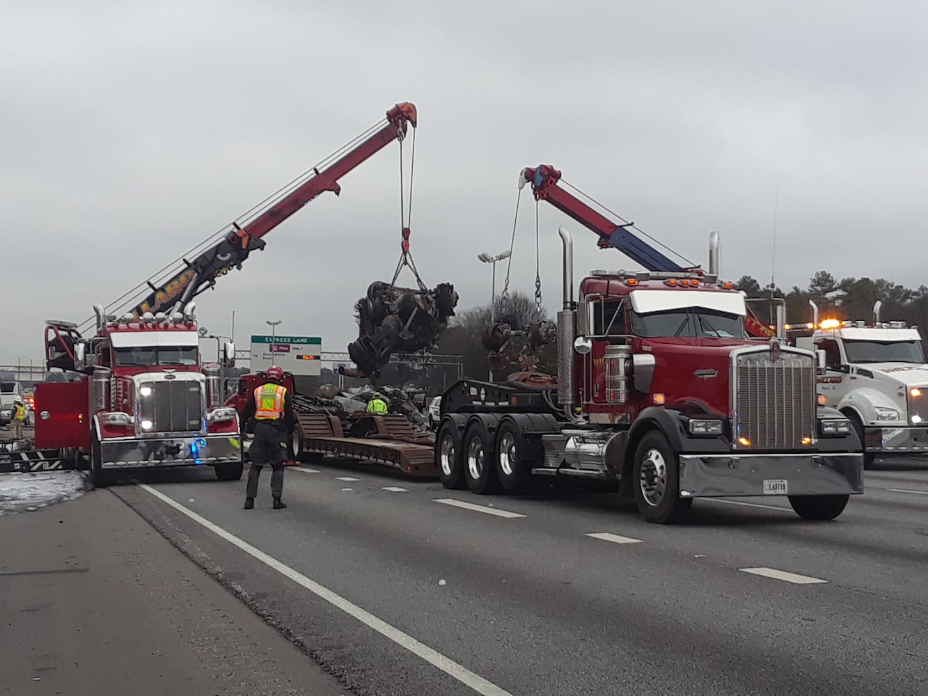 PHOTOS: I-85 fire in Gwinnett 2020