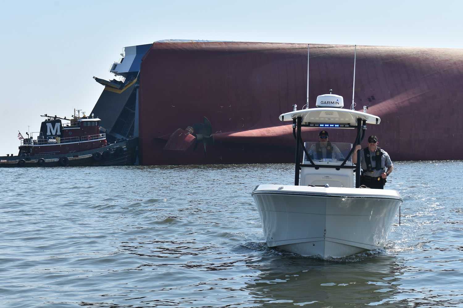 Ship capsizes off Georgia coast