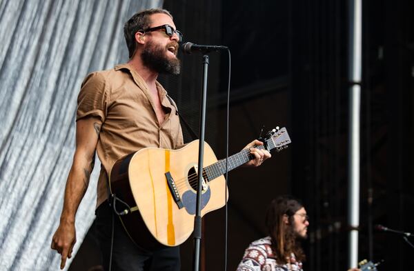 Father John Misty performs on the final day of the Shaky Knees Music Festival at Atlanta's Central Park on Sunday, May 7, 2023. (RYAN FLEISHER FOR THE ATLANTA JOURNAL-CONSTITUTION)
