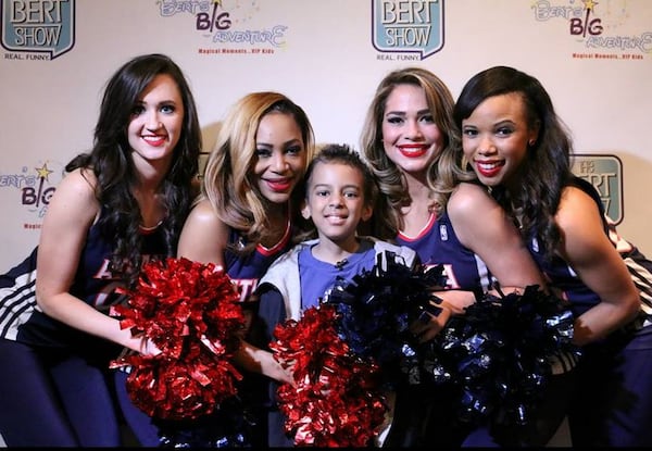 Lake Bozman, the 8 year old with cancer, was "drafted" by the Hawks last season and spent a day meeting with the team and the cheer squad. CREDIT: Atlanta Hawks