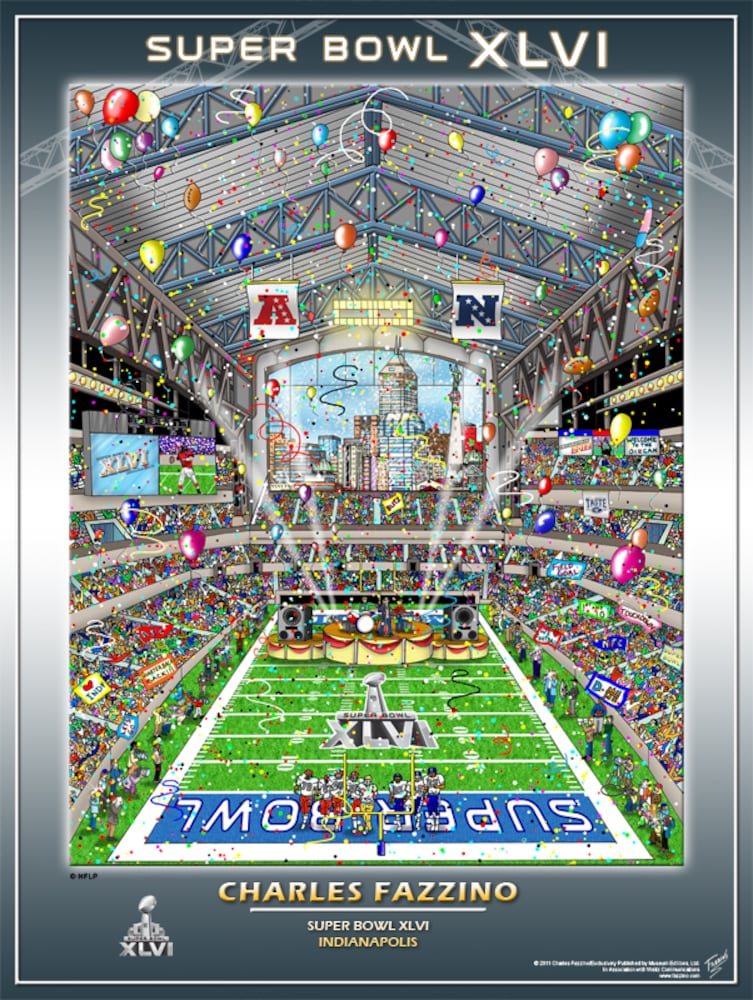 Fazzino 's Super Bowl posters