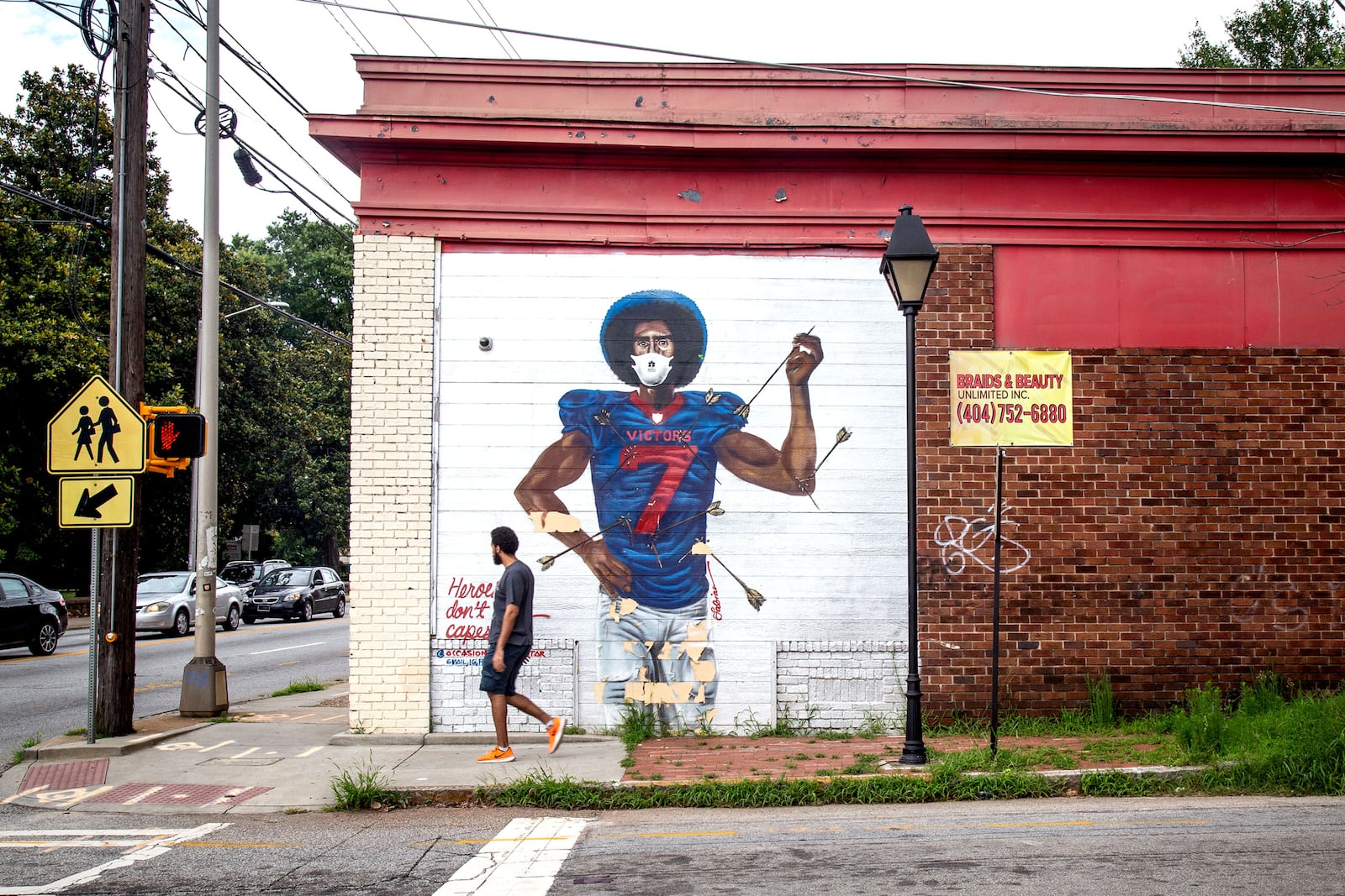 A Mural is painted on a building at the corner of Ralph D Abernathy Boulevard and Peeples Street in Atlanta, June 30, 2020. STEVE SCHAEFER FOR THE ATLANTA JOURNAL-CONSTITUTION