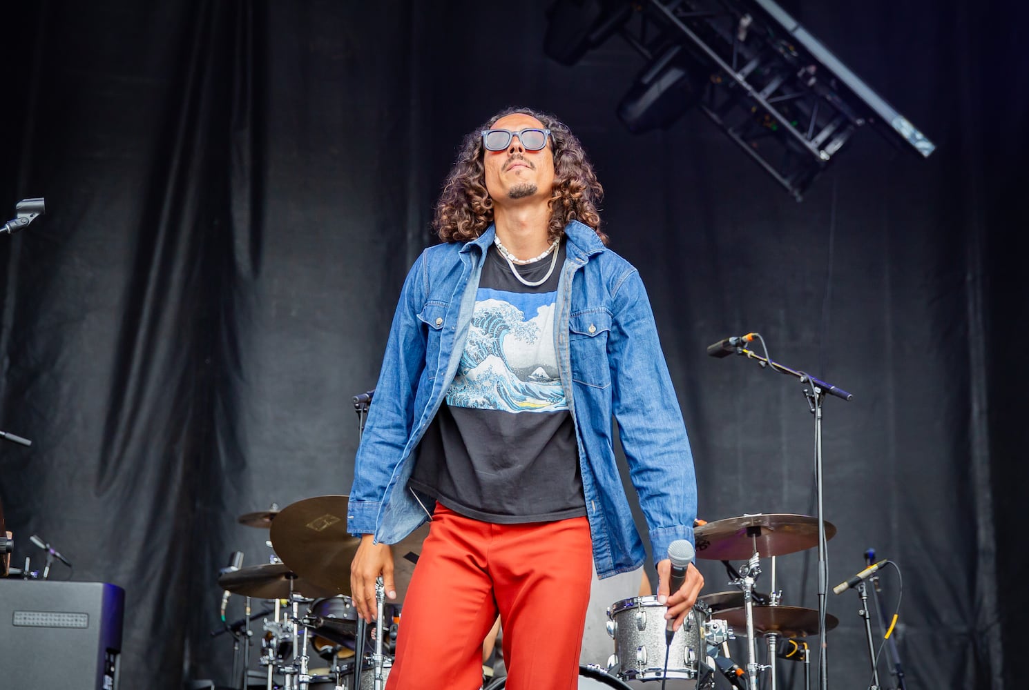 Atlanta, Ga: Fans rushes to the Piedmont stage to see favorites, Chicano Batman. Photo taken Saturday May 4, 2024 at Central Park, Old 4th Ward. (RYAN FLEISHER FOR THE ATLANTA JOURNAL-CONSTITUTION)