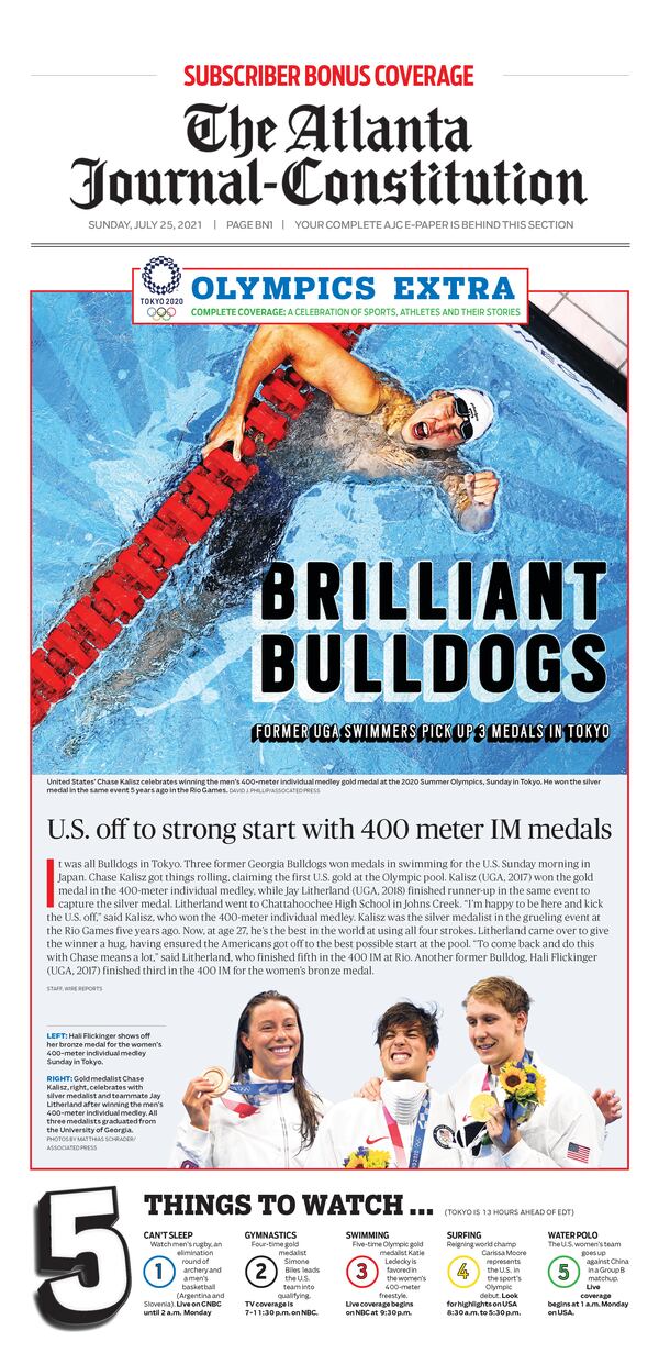 AJC Olympic Extra July 25 2021. (AJC ePaper)