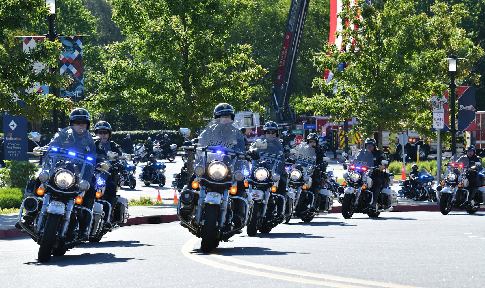 Photos: Funeral at Truist Park for Smyrna officer killed in crash