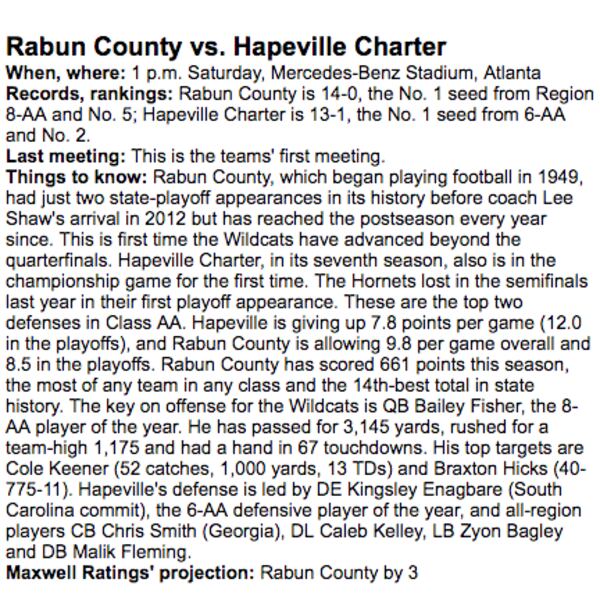 2017 AA title game capsule