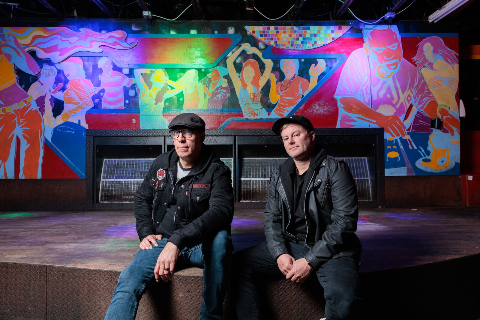 MJQ Concourse then-manager Ryan Murphy (left) and owner Ryan Purcell (now co-owners) at the Ponce de Leon Avenue nightclub in 2022. (Arvin Temkar / arvin.temkar@ajc.com)