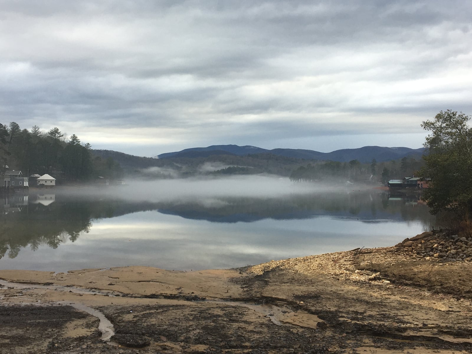 "The clouds form on the water during a rainy winter day at Lake Burton," wrote Matt Mitcham.