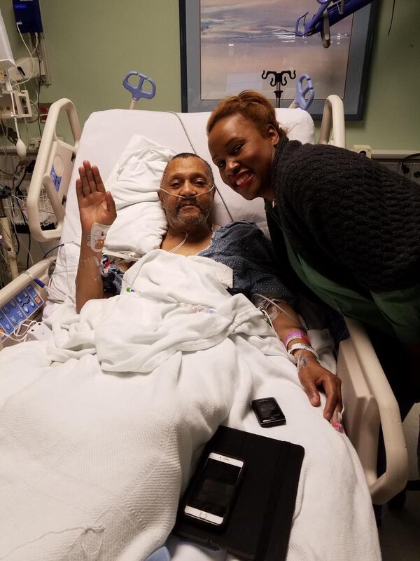 Laquna Ross and her father, Air Force veteran Joel Marrable before he died at the Atlanta VA Medical Center’s Eagle’s Nest Community Living Center. Ross discovered her father covered with ant bites in early September shortly before his death, which resulted in a number of changes in and reassignments among administrators and staff members. Courtesy of Laquna Ross