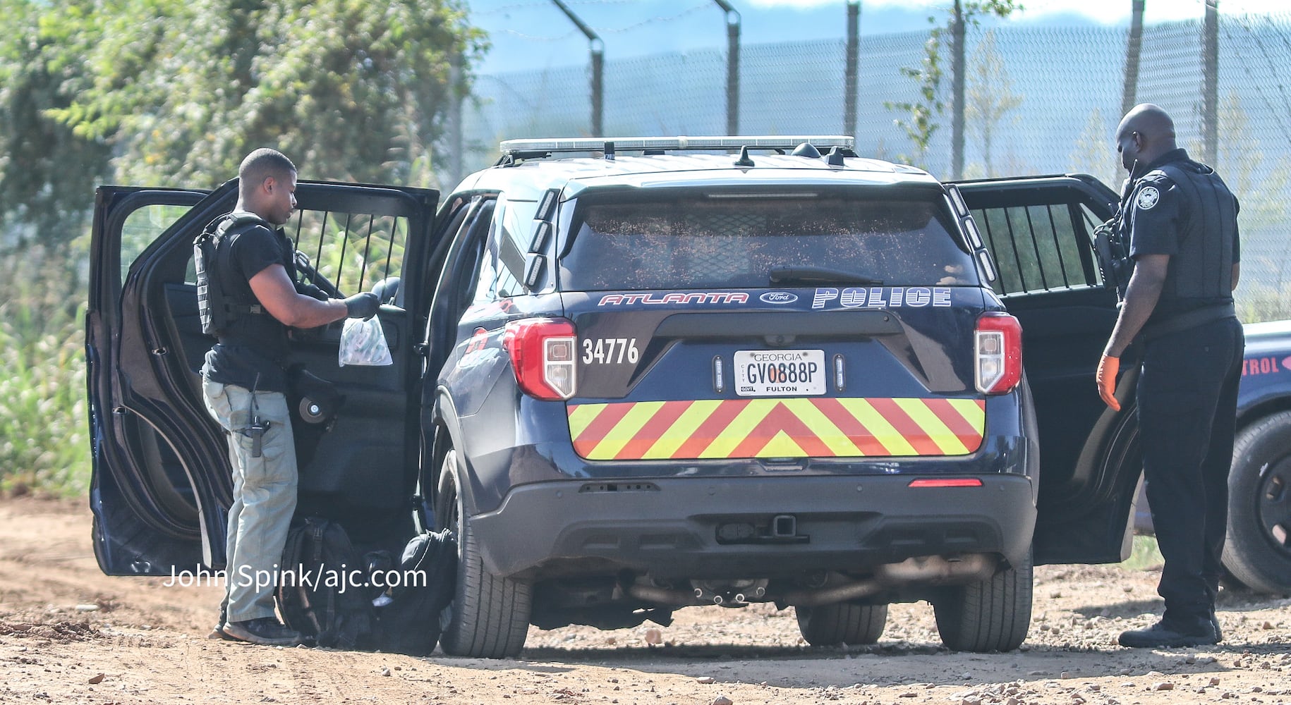 Protesters at public safety training center site