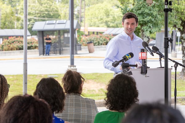 U.S. Sen. Jon Ossoff, D-Ga., U.S. Sen. Jon Ossoff will be among the leaders at a news conference about the new Cobb workforce center in Mableton. (Jenni Girtman for the AJC)