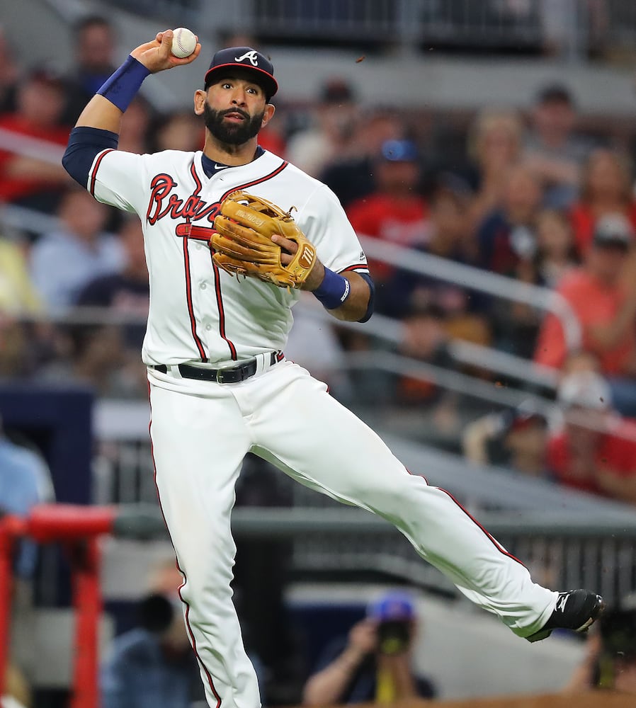 Photos: Jose Bautista suits up for Braves