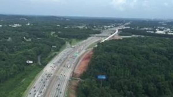 I-75 Express Lanes as seen from the WSB Skycopter.