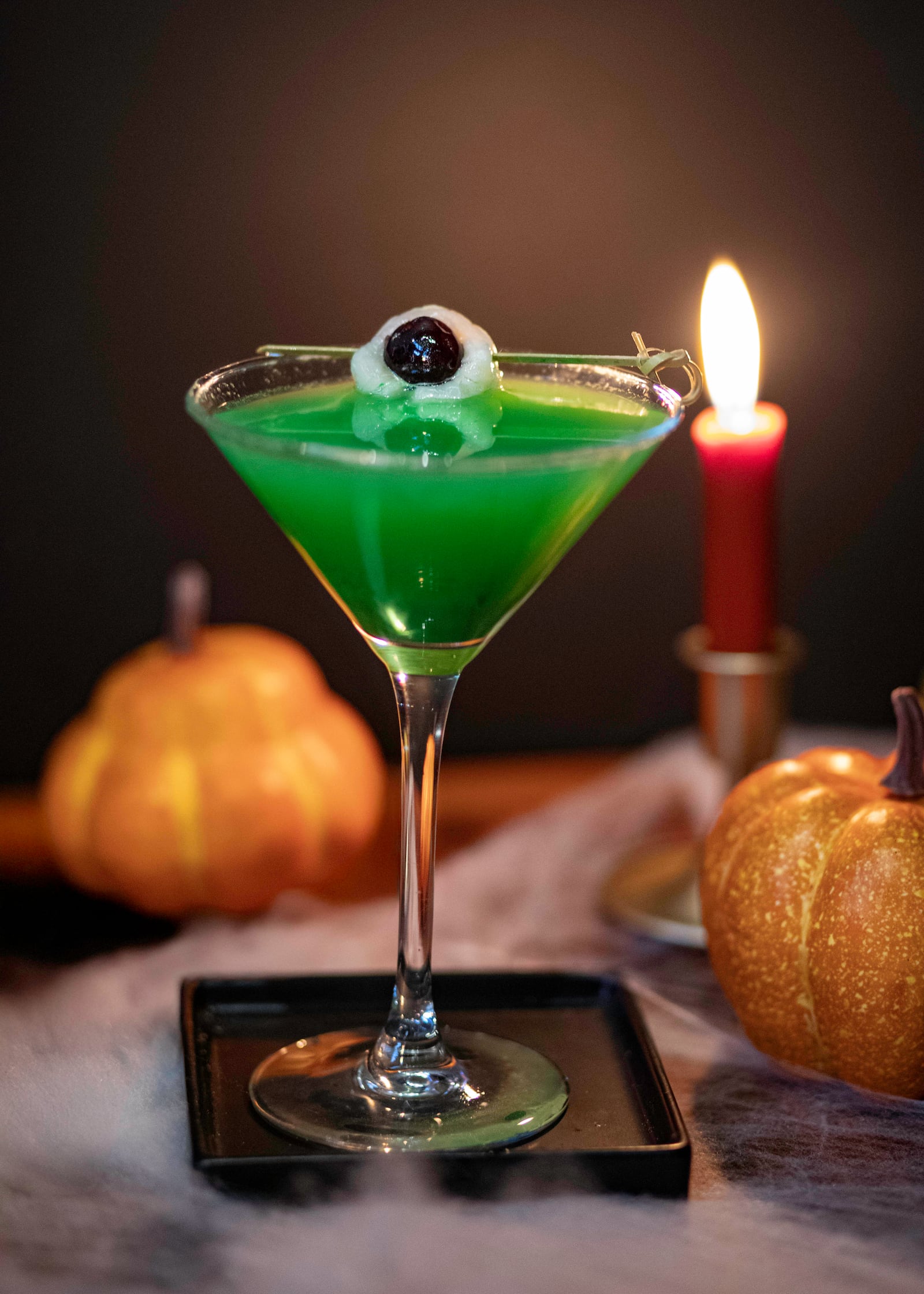 You'll feel like someone is watching you while sipping Kona Grill's green intensity cocktail. (Courtesy of Kona Grill)