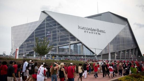 Mercedes Benz Stadium in downtown Atlanta is hosting the NCAA Championship game between Alabama and UGA on Monday , Jan. 8, 2018. Kickoff is 8 p.m. 