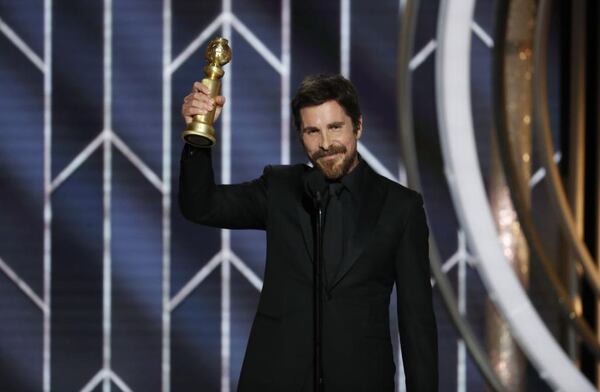 Actor Christian Bale accepts the best actor Golden Globe Award for his portrayal of former Vice President Dick Cheney in the film ‘Vice’ during the 76th Annual Golden Globe Awards at the Beverly Hilton Hotel on January 06, 2019, in Beverly Hills, California.