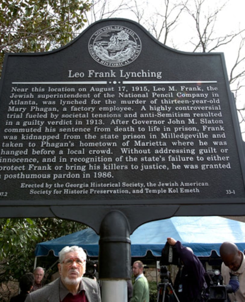 Marker in Marietta will remember Leo Frank case