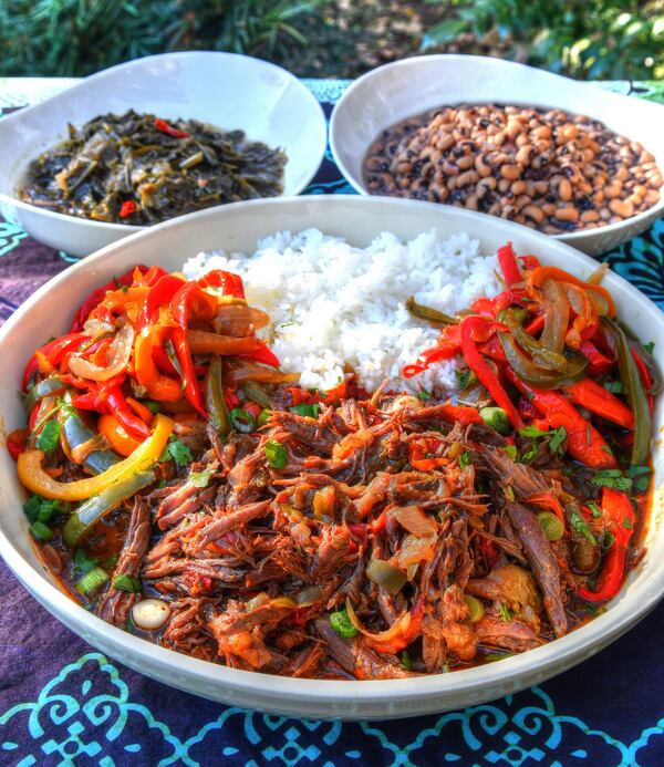 Raul Dominguez, the executive chef at Atlanta's Bar Mercado, makes an exquisite ropa vieja, the classic Cuban dish of shredded beef with a name that translates, appropriately, as "old clothes." For his elevated version, Dominguez braises short rib in Rioja wine from Spain. When we asked for a recipe to make at home, he suggested chuck flap, a less expensive cut that shreds nicely after a long braise. (Styling by Wendell Brock / Chris Hunt for the AJC)