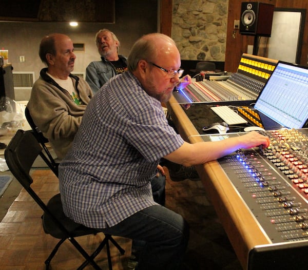 From left - Ovie Sparks, Jim Hawkins and Paul Hornsby visit the new Capricorn Studios in early November. Hawkins was an original engineer at the studio starting in the 1960s, while Hornsby, a former member of Hour Glass with Gregg and Duane Allman, became a producer at Capricorn. Sparks also worked as an engineer at the original studio in the 1970s. Photo: Melissa Ruggieri/Atlanta Journal-Constitution