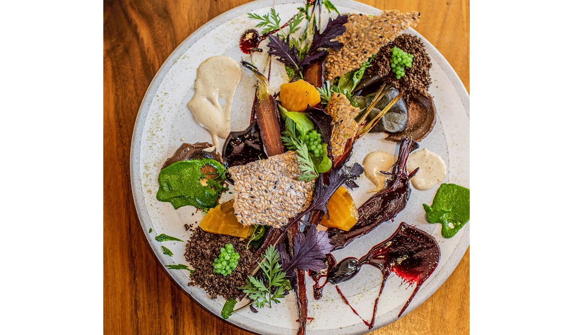 A carrot salad from a brunch menu at the Alden is an example of how upscale restaurants use vegetables. Courtesy of the Alden