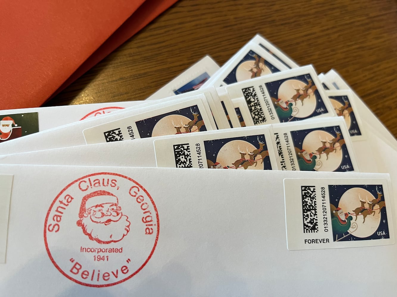 Santa Claus, Ga. city image on outgoing mail