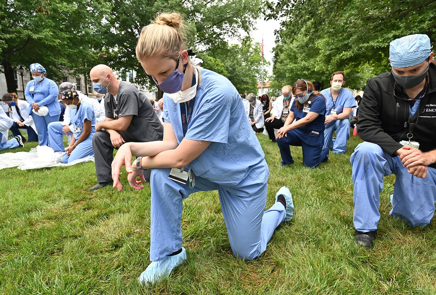 Photos: White Coats for Black Lives demonstration at Emory