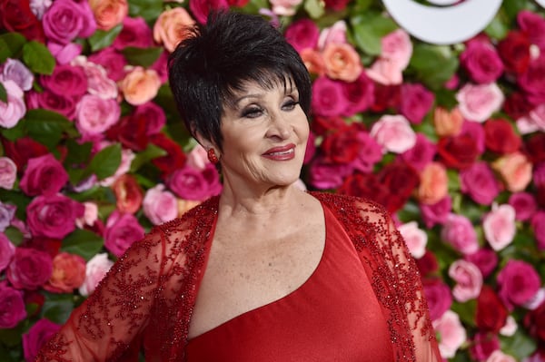 FILE - Chita Rivera arrives at the 72nd annual Tony Awards at Radio City Music Hall on June 10, 2018, in New York. (Evan Agostini/Invision/AP, File)