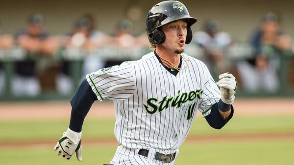 Atlanta Braves outfield prospect Drew Waters started the 2021 season with the Triple-A Gwinnett Stripers. (Will Fagan/Gwinnett Stripers)