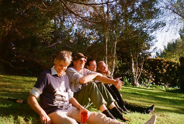 The Hard Quartet's debut album on Matador Records boasts 15 songs and finds Stephen Malkmus (from left), Matt Sweeney and Emmett Kelly taking turns singing and trading guitar and bass duties. Drummer Jim White (far right) also drummed for Dirty Three and, like Kelly, plays with Bonnie “Prince” Billy. (Courtesy of Malcolm Donaldson)