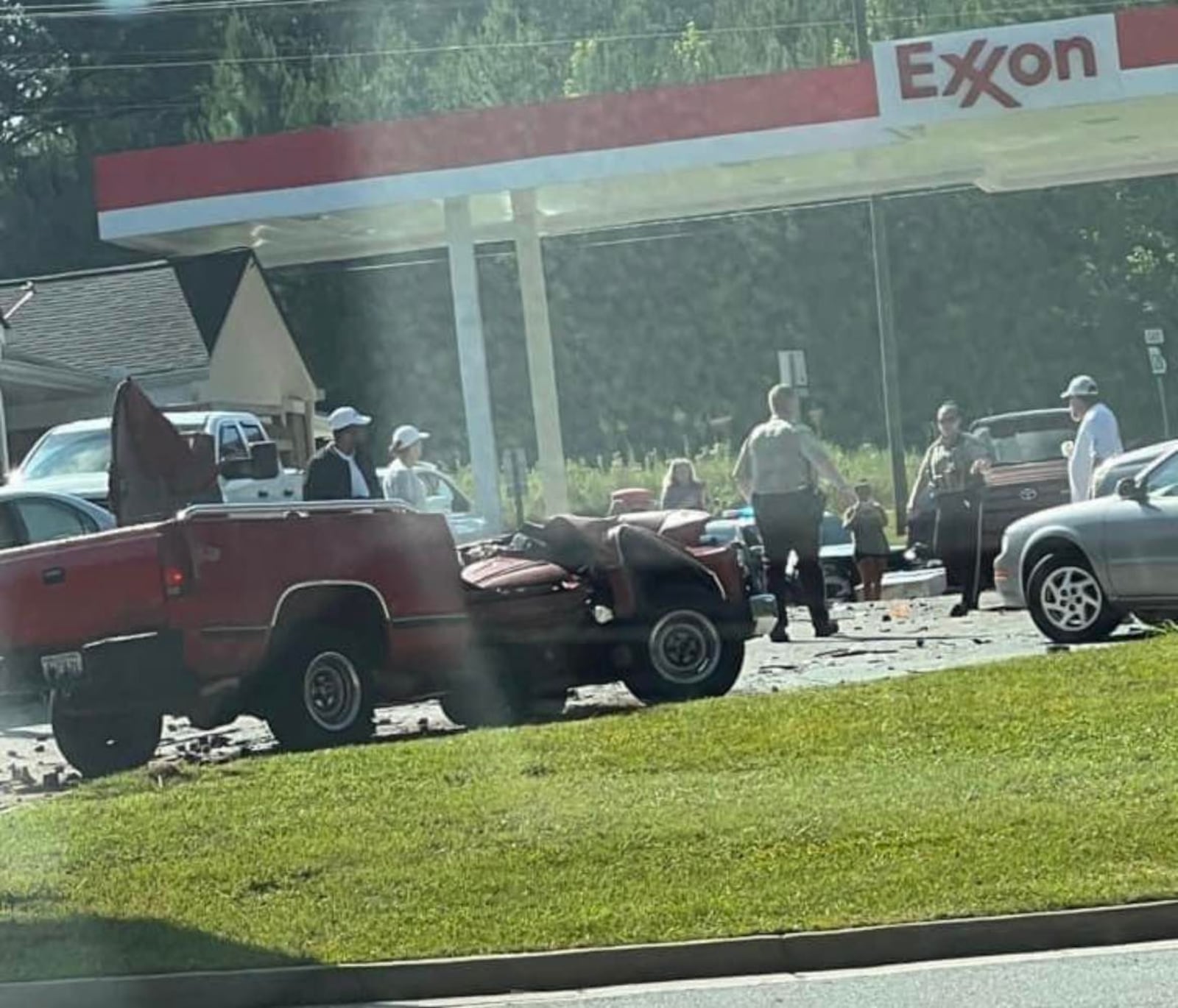 Multiple people were injured at a Paulding County gas station after a driver crashed through its parking lot before attempting to take his own life, according to the sheriff's office. (Photo: Paulding County Sheriff's Office)