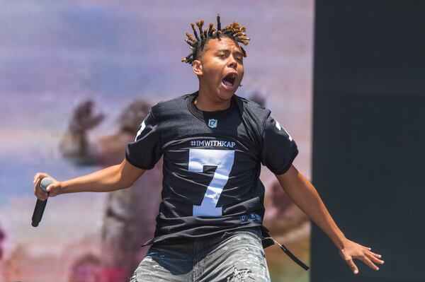 YBN Cordae performs on day one of Lollapalooza in Grant Park on Thursday, Aug. 1, 2019, in Chicago. (Photo by Amy Harris/Invision/AP)