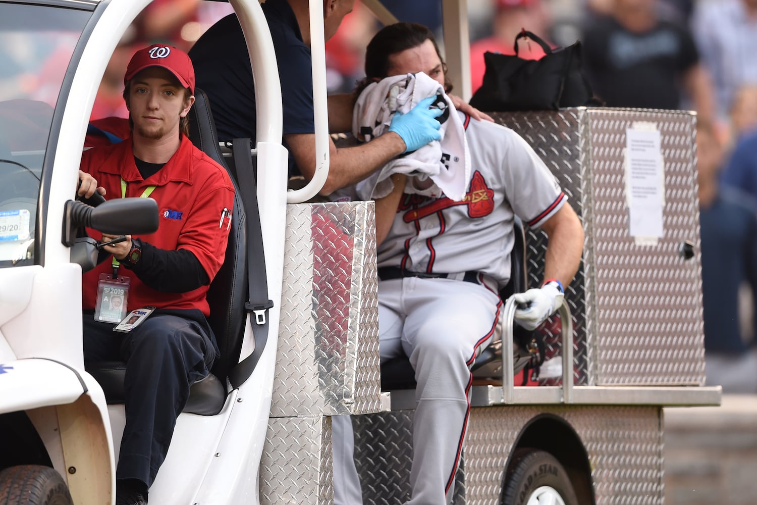 Photos: Culberson injured in Braves’ win over Nationals