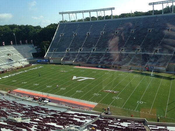 Lane Stadium, 9:55 a.m. (M. Bradley)