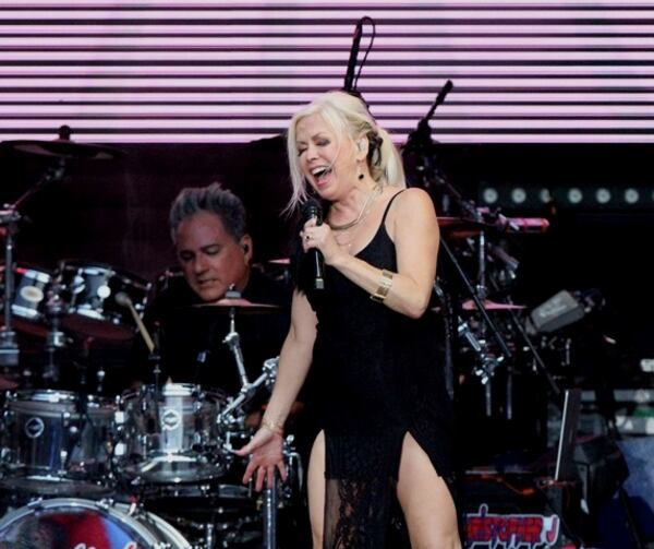 Terri Nunn, lead singer of Berlin, performed with the band at Cadence Bank Amphitheatre at Chastian Park on Sept. 7, 2019. Photo: Melissa Ruggieri/Atlanta Journal-Constitution