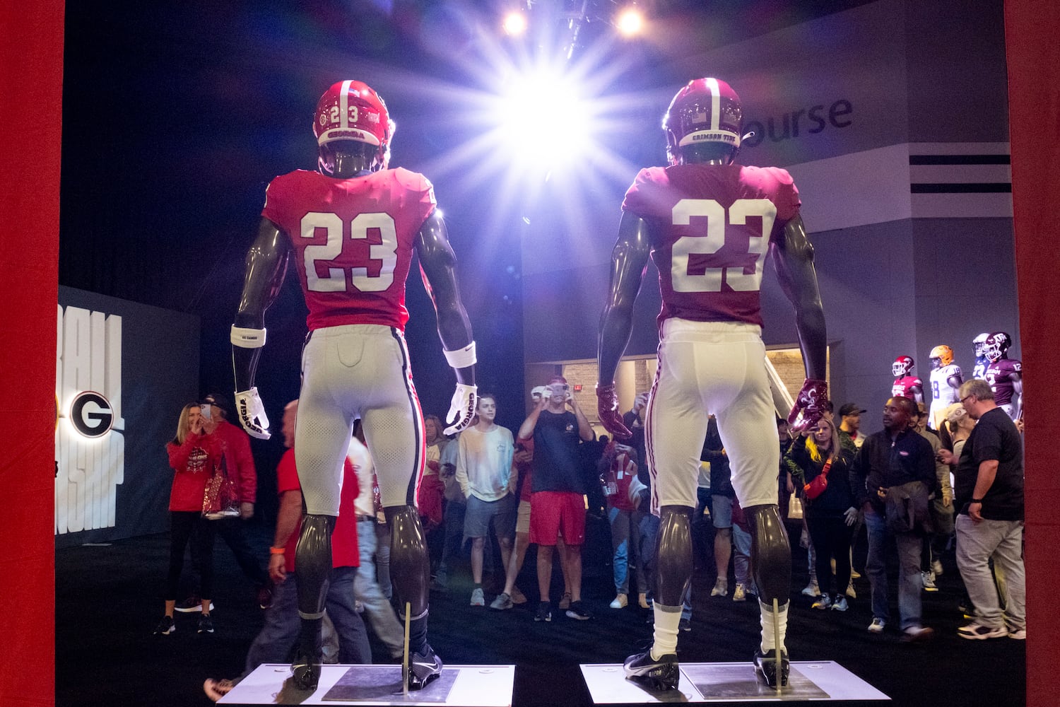 Fans enter the SEC FanFare in Atlanta on Friday, Dec. 1, 2023.   (Ben Gray / Ben@BenGray.com)