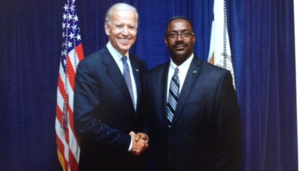 Ray Moore with Vice President Joe Biden. (Photo courtesy of Ray Moore)