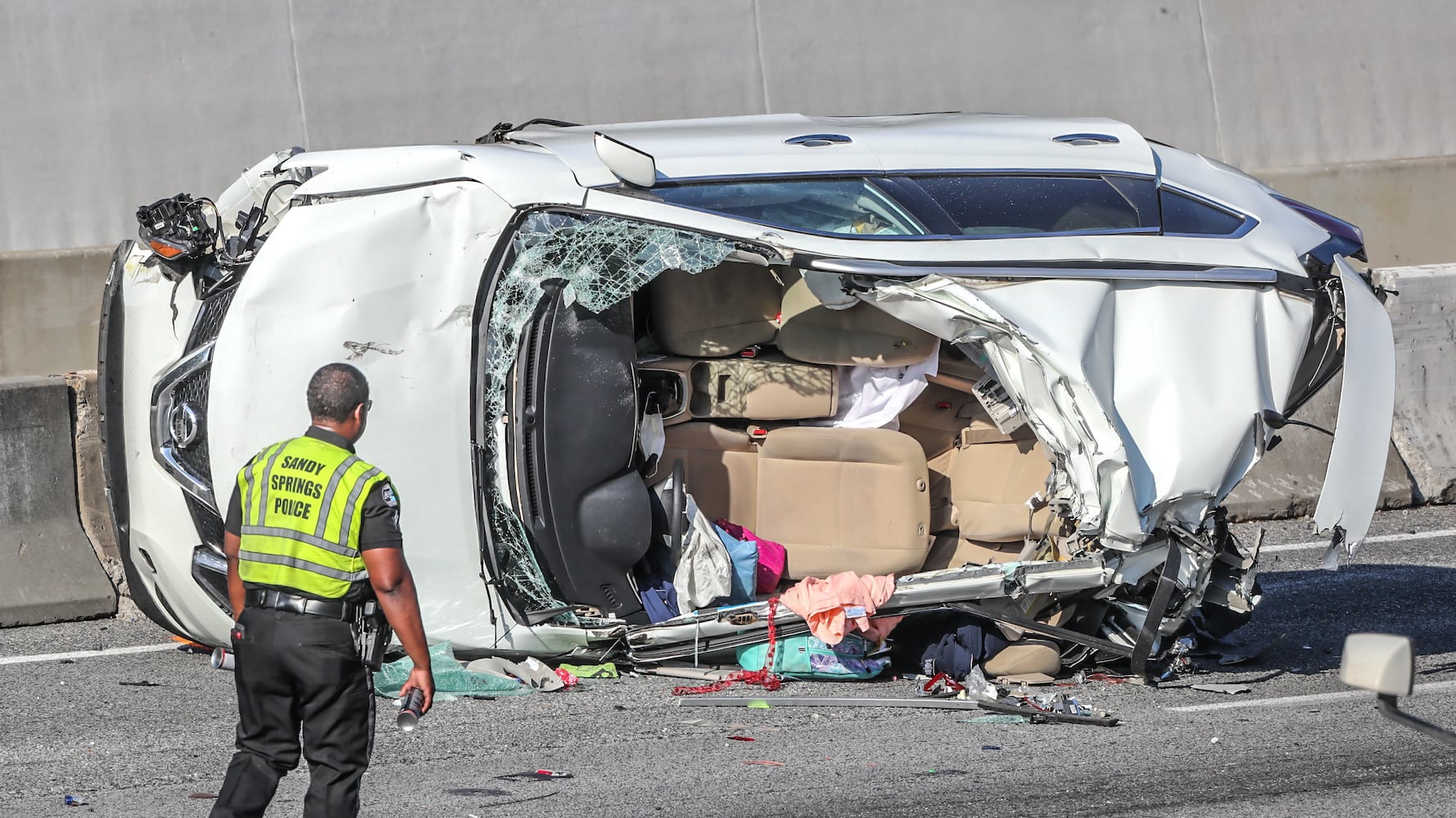 I-285 wreck near Roswell Road